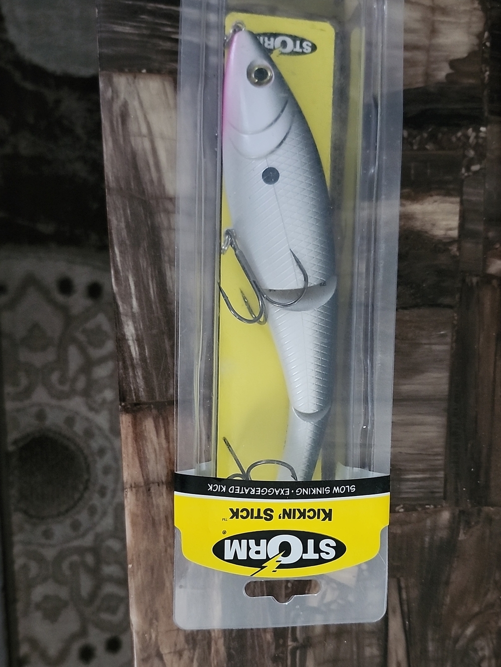Storm Silver Swimbait with Pink Head Jointed Lure